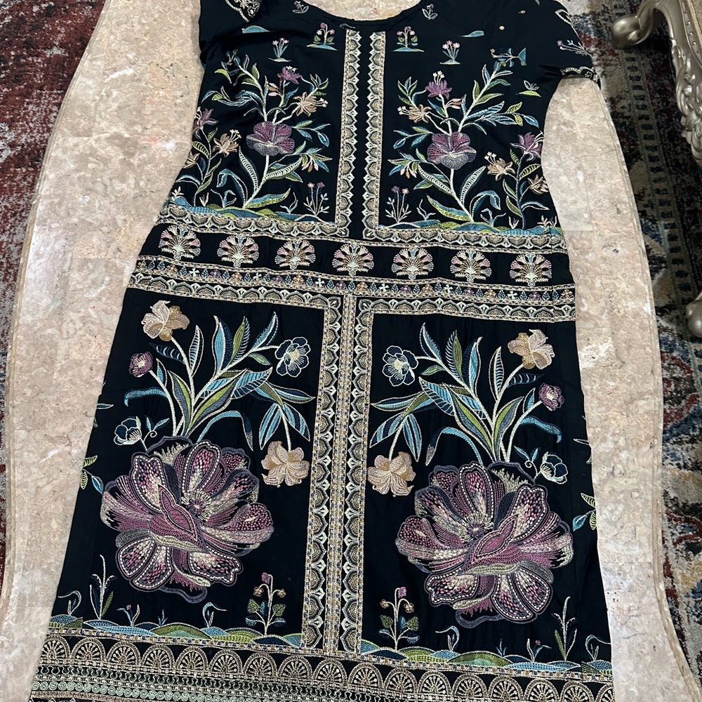 New 3 piece Pakistani dress salwar kameez dress embroidered brand MNR - Picture 10 of 10